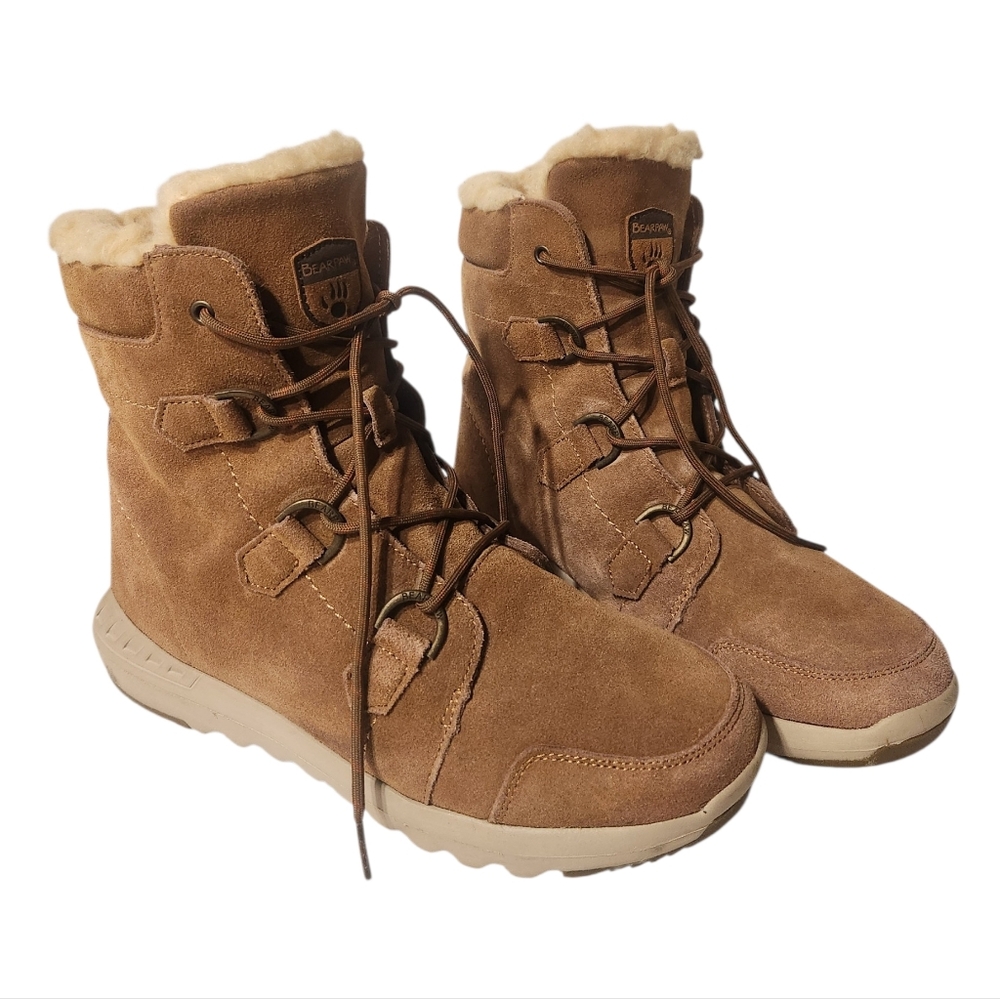 BearPaw Tyra Hickory Suede Boots Size 10
